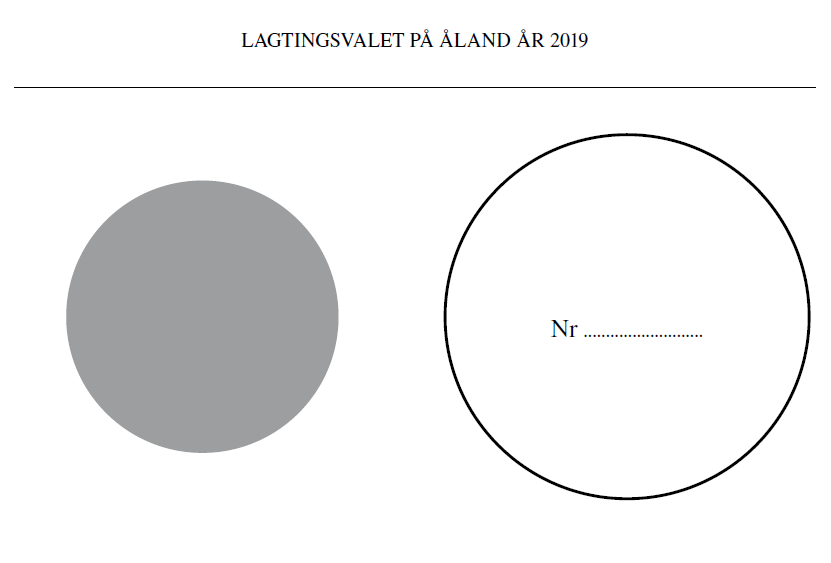 Valsedel lagtingsval.