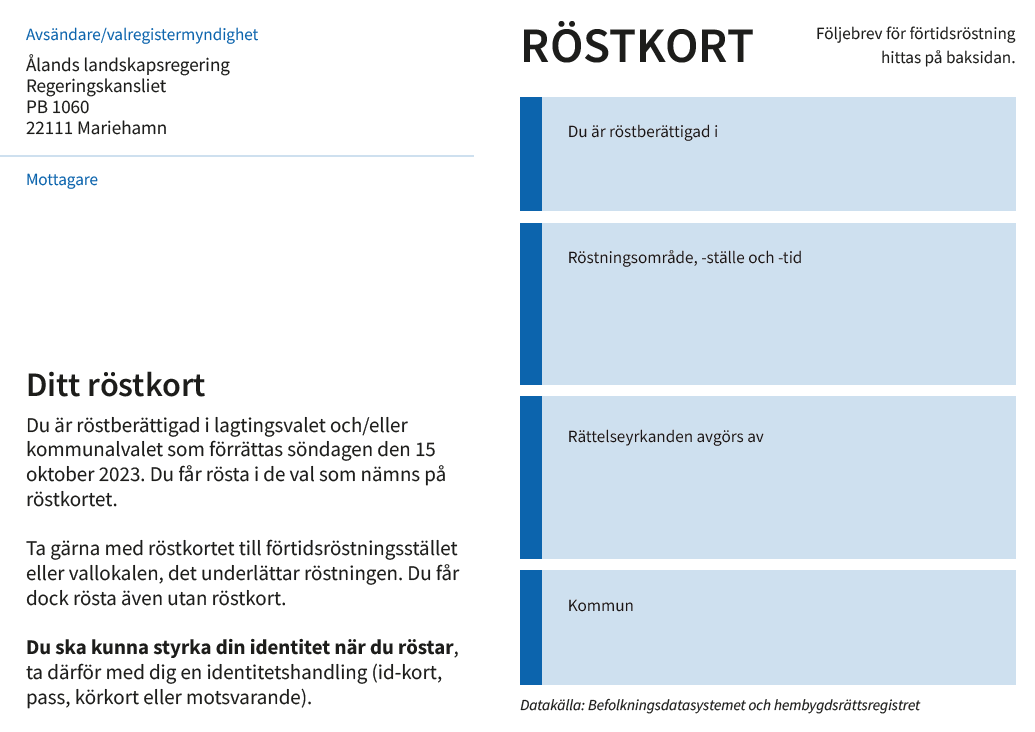 Röstkort - rätt